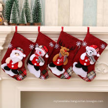 Christmas Stocking Christmas Tree Hanging Decoration Santa Claus Gift Candy Bags Home Party Xmas Decorations New Year Navidad